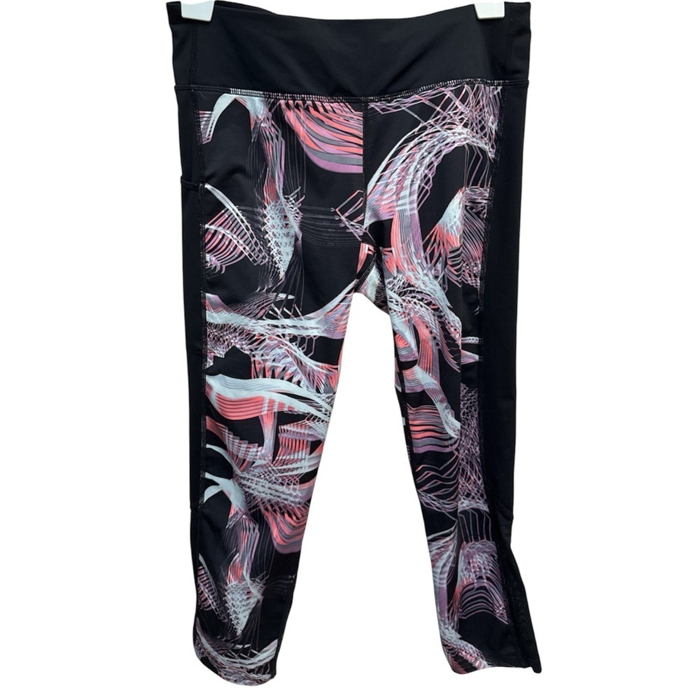 Nike Power Crop legging- Sea Coral Women’s Sz S Inseam: 22” black & pink Dri-Fit